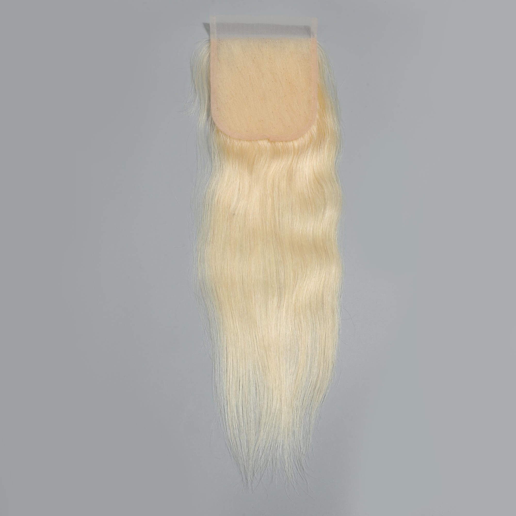 613 blonde straight human hair lace closure