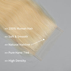 613 blonde straight human hair lace closure 1