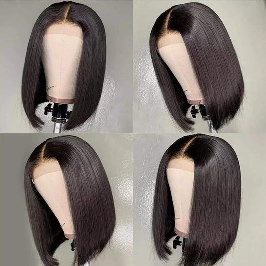 bob wig transparent lace closure wig 1