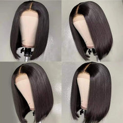 bob wig transparent lace closure wig 1