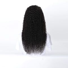 curly hair transparent lace closure wig 2