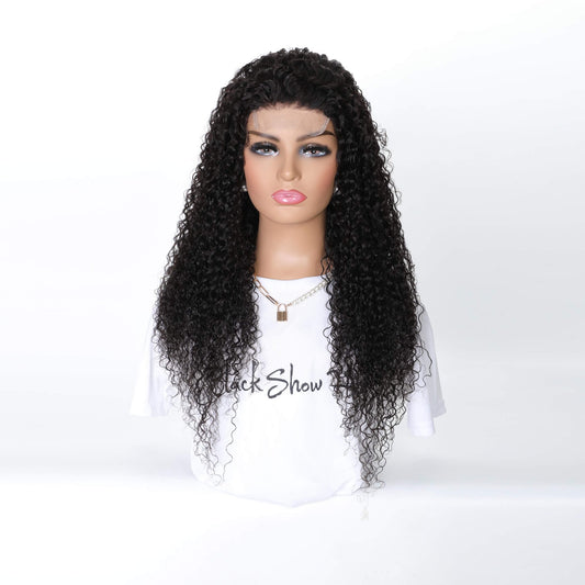 curly hair transparent lace closure wig