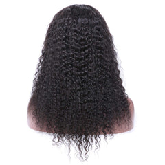 curly hair transparent lace frontal wig 2