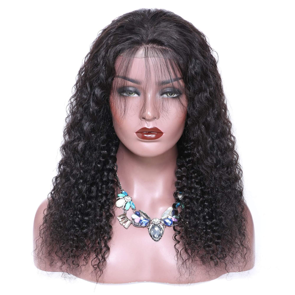 curly hair transparent lace frontal wig