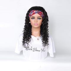 deep wave human hair headband wig 2