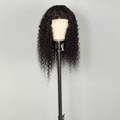 deep wave transparent lace closure wig 3