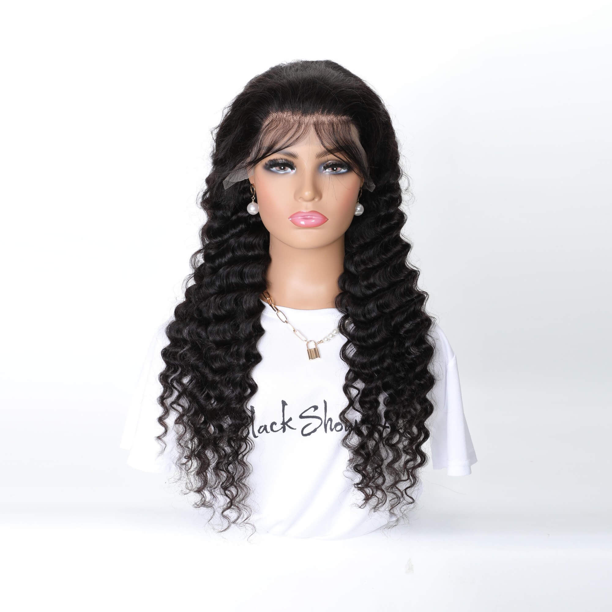 deep wave transparent lace frontal wig