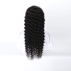 deep wave transparent lace frontal wig 2