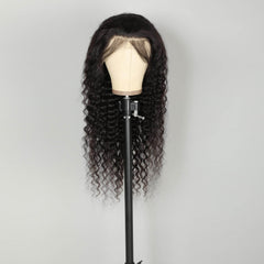 deep wave transparent lace frontal wig 3