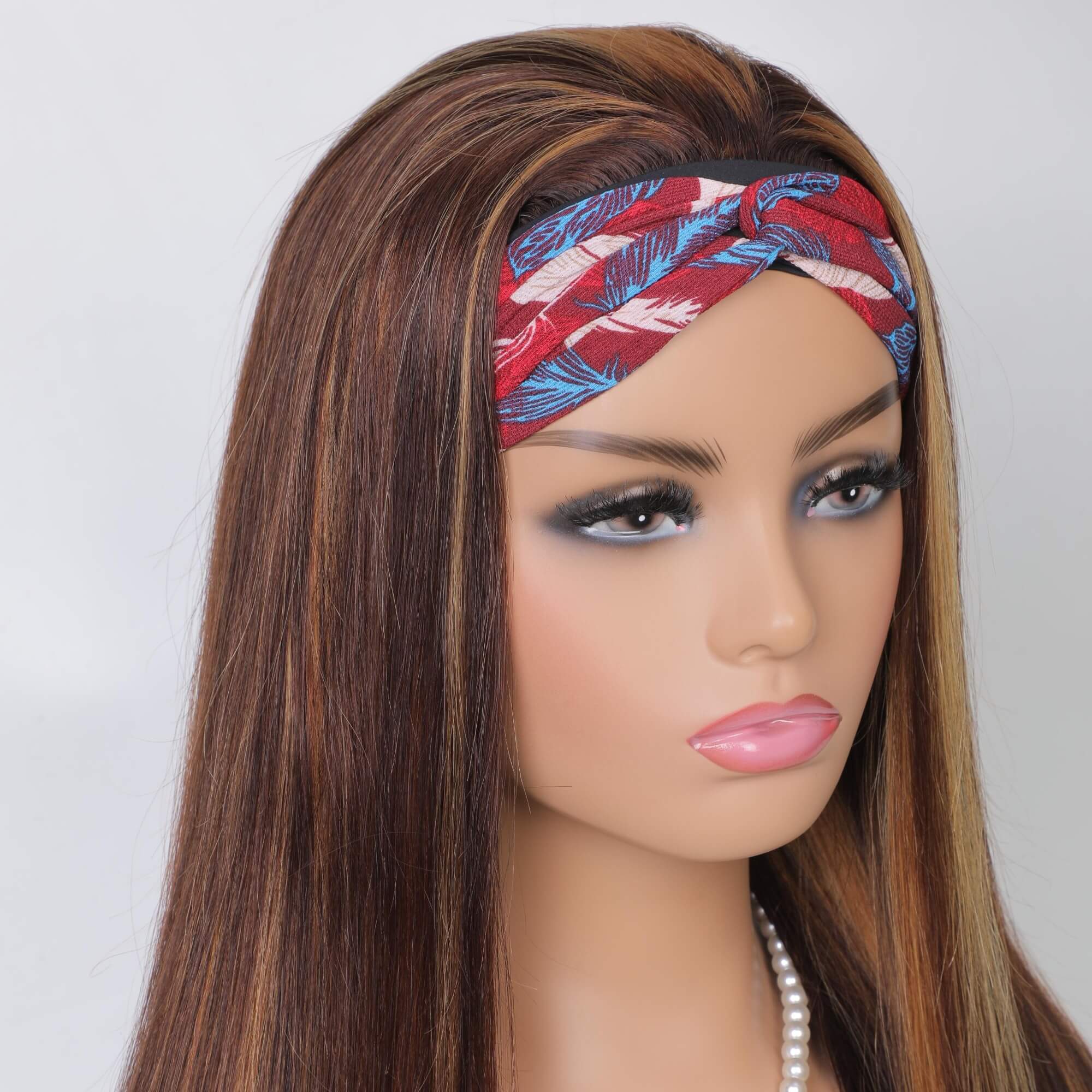 highlight headband wig straight human hair 4