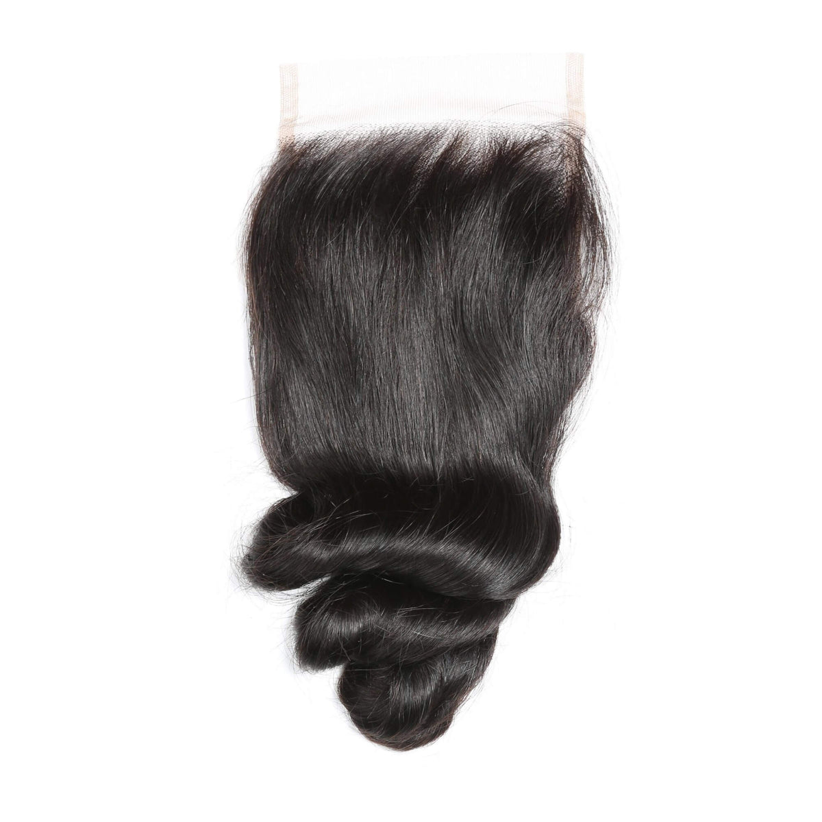 loose wave human hair transparent lace closure 1