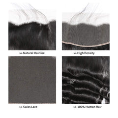 loose deep human hair lace frontal