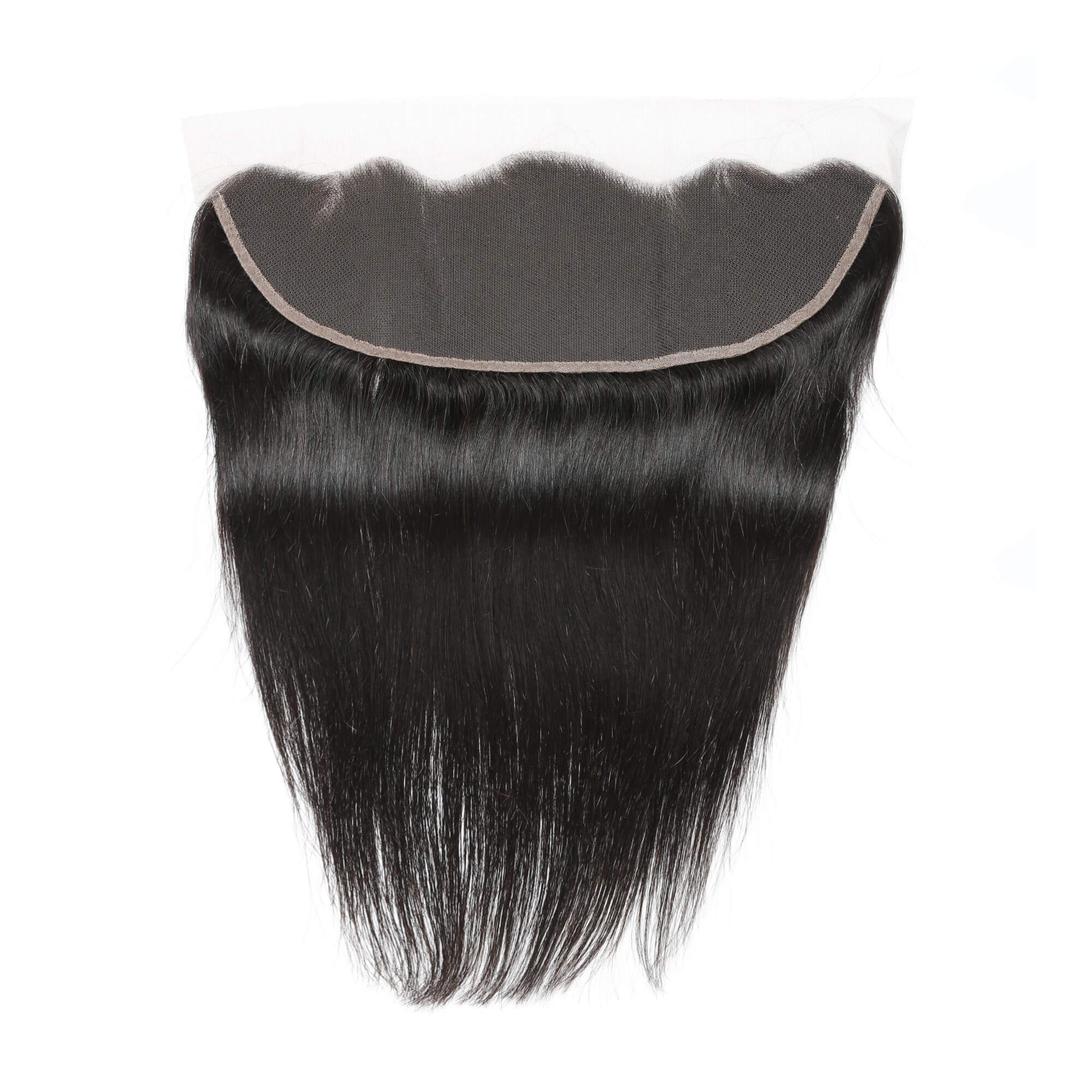 straight human hair transparent lace frontal 1