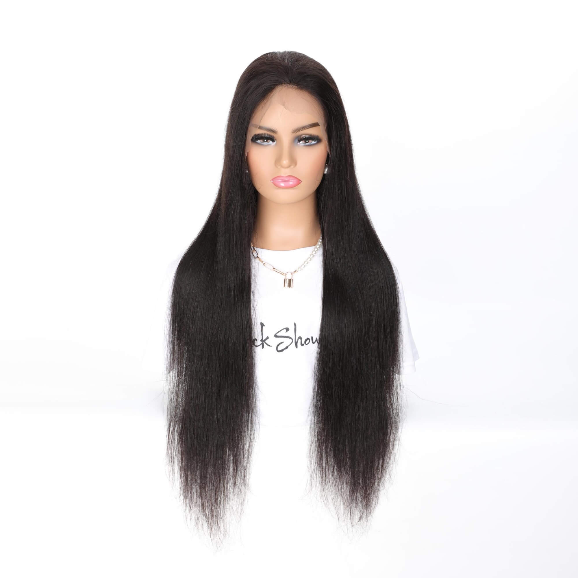 straight hair transparent lace frontal wig