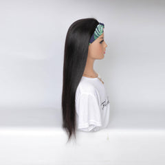 straight human hair headband wig 2