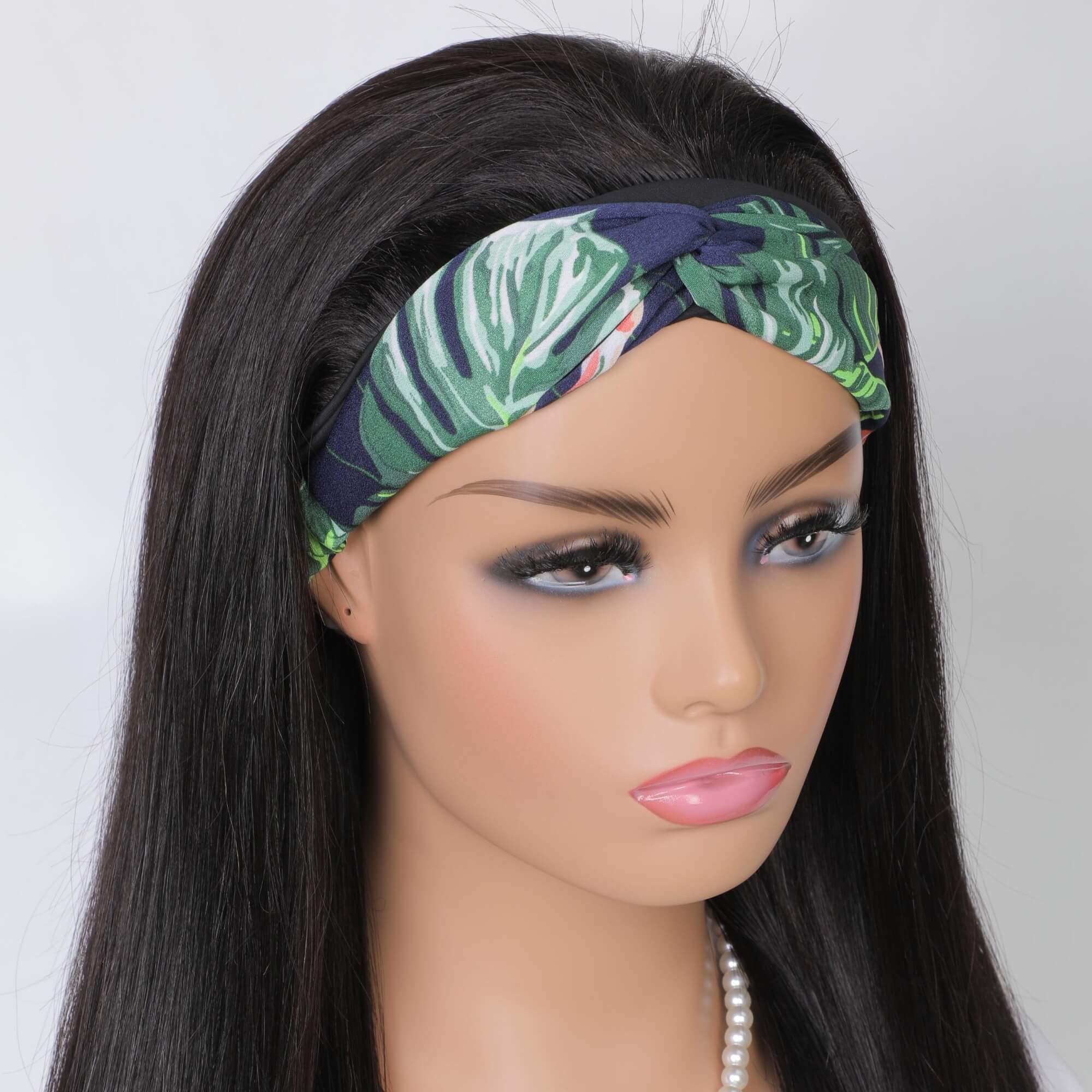 straight human hair headband wig 4