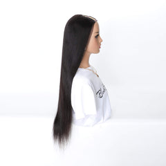 straight human hair u part wig 1