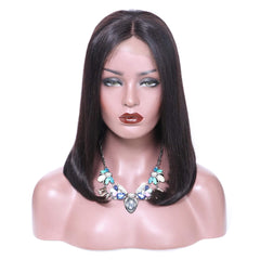 transparent bob lace wig short straight hair