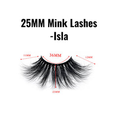 25mm 3d mink lashes Isla