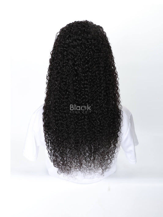 curly hair transparent lace 4x4 closure wig