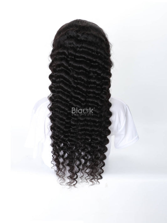 deep wave transparent lace 13x4 lace frontal wig 2