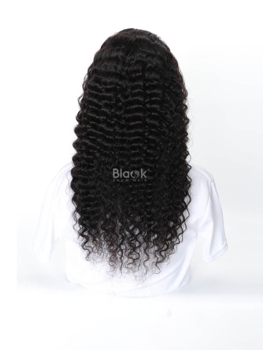 transparent lace 4x4 closure wig deep wave