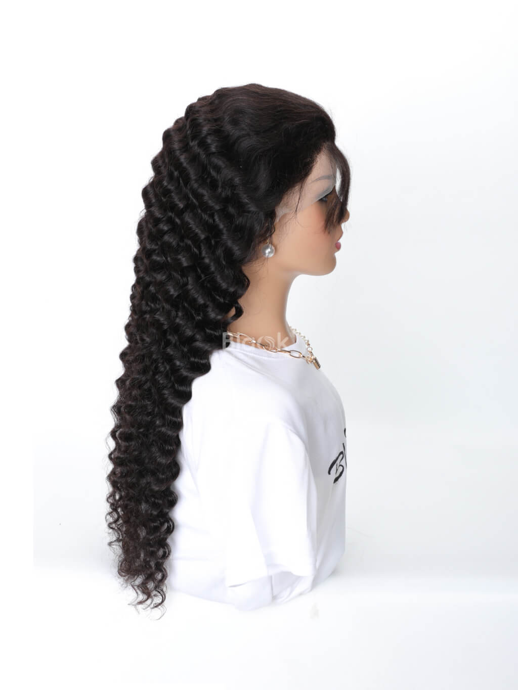20 Inch Deep Wave Frontal Wigs Human Hair 13X4 Transparent Lace